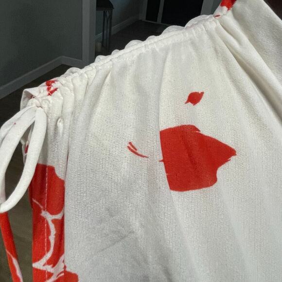 Vintage Patty O'Neill Rose Print Skirt Top Set 70s Flare Size 9 Small Medium - Picture 6 of 8